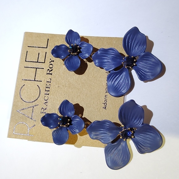 RACHEL Rachel Roy Gold-Tone Crystal Flower Double Drop Earrings - Picture 4 of 4